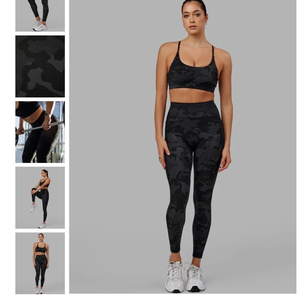 LSKD Fusion Ultra High-Rise 7/8 Leggings Black Tie-Dye Pockets WTGH0007P-2XS
